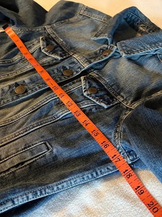 American Eagle Outfitters Medium Blue Denim Jacket 100% Cotton - Picture 7 of 8